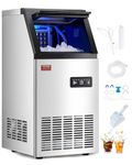VEVOR Commercial Ice Maker Machine, 80lbs/24H Ice Maker Machine with 28lbs Storage Capacity, 36 Ice Cubes in 15 Minutes, LED Digital Display Freestanding Self-Cleaning for Bar Office Restaurant