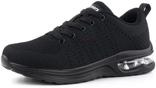 Hitmars Zapatillas de Running Mujer Zapatillas Deportivas Trail Running Tenis Correr Deporte Caminar Casual Transpirables Sneakers Mujer N/A2 Negro EU38