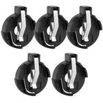 sourcing map CR2016 2025 2032 Coin Cell Button Battery Holder Socket Black 5 Pcs