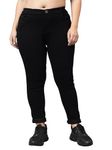 Nifty Women's Denim Stretchable High Waist Plus Size Jeans (NFTYPLS_1393_BLK_38_Black_38)