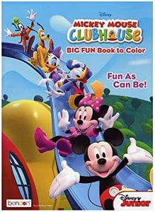 Mickey Clubhouse Coloring & Activity Books 1 Title, Disney Minnie Daisy Goofy Doodles Book, Draw Learn Fun for Kids Junior Classroom Home, 80 Pages Each