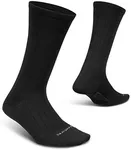 Feetures Everyday Ultra Light Cushion Crew Sock for Men - Moisture-Wicking Socks - Black, M (1 Pair)