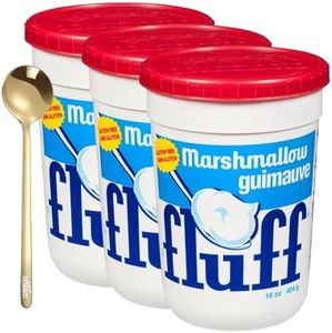 Marshmallow 16 oz - marshmallow gluten free, kosher marshmallow, Includes Moofin Golden SS Spoon - Soft, Chewy Marshmallow Gum, Long-Lasting Flavor, marshmallow snacks, [Pack of 3]