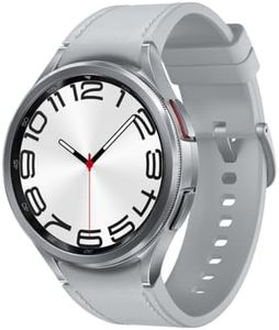 Samsung Galaxy Watch6 Classic Smart Watch, Fitness Tracker, Bluetooth, 47mm, Silver, 3 Year Samsung Extended Warranty (UK Version)