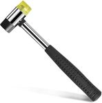 Small Rubber Mallet Hammer Tool - 25mm Non Marring Hammer Tapping Block for Vinyl Plank Flooring Mallet Rubber Hammer Small Hammer for Crafts Jewelry Hammer Nylon Mallet Double Faced Hammer