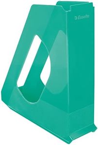 Esselte - Porte-Revues A4, Rangement pour Documents, Catalogues & Magazines, Maison / Bureau, Motif Texturé, Gamme Colour'Breeze, Vert, 626280