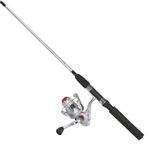 Okuma B-S-802-40 Boundary Medium-Heavy Spinning Combo, 8' Length, Black and Silver Finish