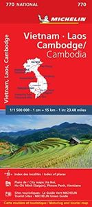 Michelin Vietnam Laos Cambodia Map 770: Road and Tourist Map