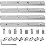 Belle Vous 4 Pack of 2020 Series Straight Line Track Connectors with Screws - 180mm Aluminium Extrusion Profile Joint Inside Connectors - Compatible with T-Slot Flat Plate Bracket - With M6 Screws