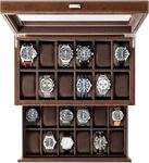 TAWBURY 24 Watch Box Organizer for Men – Luxury Watch Box 24 Slot | Large Watch Display Case | XL Watch Case for Men | Watch Cases for Men 24 Slot | XL Watch Box for Men | Large Watch Case 24 Slot