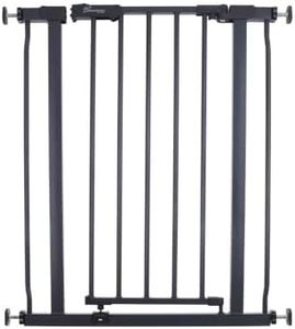 Dreambaby Ava Slimline Baby Safety Gate - Secure & Extendable Pressure Mounted Gate for Stairs and Dogs - 61-68cm Wide & 76cm Tall - Charcoal