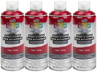 Bulk buy: Tulip ColorShot Outdoor Upholstery Spray Paint 8 oz, (Pack of 4), Red