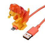 SYSUII Portable Stray Dog Charging Cable, Smartphone USB Cable Charger USB Data Transmission Humping Dog Fast Charger Cable USB Charging Cable for Mobile Phone iPhone, Android, Type-C