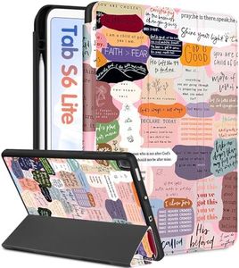Kidcube for Samsung Galaxy Tab S6 Lite Case 10.4 Inch 2022/2020 Women Girls Kids Cute Folio Cover with Pencil Holder Quotes Design Aesthetic Auto Wake/Sleep Stand Tablet Cases SM-P610/P613/P615/P619