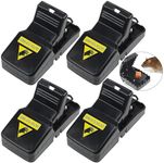 Rat Traps - 4 x Large Heavy Duty Rat Traps That Kill Instantly - Reusable Mouse Trap,Reusable Rat,Mouse Rodent solution Uwenkjie.