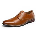 Bruno Marc Men's Dress Shoes Cap-Toe Lace Up Derby Shoes Formal Oxford Shoes,Size 12,Brown,BMUMOX2528