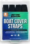 Boat Cover Straps Adjustable Buckle Straps 8 Pack Strap Buckles Boat Buckle Nylon Straps with Buckle 1" x 96" Utility Straps with Quick Release Buckle