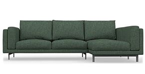 comfortly NOCKEBY 2-Seat Sofa With Right Chaise Longue Slipcover Replacement Hand Made Compatible with NOCKEBY Sofa With Chaise Lounge Right Side - COVERS ONLY (Heavy Duty - Green)