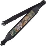 BOOSTEADY Two Point Rifle Sling with Swivels,Durable Shoulder Padded Strap-Black