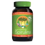 Pure Hawaiian Spirulina - 1000 mg Tablets 180 Count - Vegan, Hawaiian Grown, Superfood