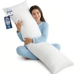 Utopia Bedding Bolster Pillow Pack of 1, (Double, 4Ft 6 Inch), Full Body Pillow, Soft Hollowfiber Filling, Long Pregnancy Pillow for Maternity Support and Side Sleeper (White)