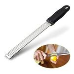 Lemon Zester Grater Tool - Citrus, Parmesan, Pecorino, Cheese, Lime, Garlic, Ginger, Chocolate, Nutmeg, Vegetables, Fruits - Razor-Sharp Stainless Steel Blade, Low Introductory Price