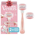 Gillette Venus ComfortGlide White Tea Women's Razor - 1 Handle + 2 Refills