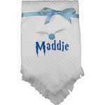 Personalised Magical Wizard Shawl Blanket with Name Embroidery (Royal & Baby Blue)