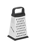 A-ONE Stainless Steel 5 in 1 Grater|Slicer & Grater for Kitchen with 5 Razor Sharp Blades Bottom Perfect to Slice|Vegetables|Cheese|Fruit|Cabbage|Grating & Many More (Silver)