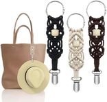 MEIXINZHI 3Pcs Cotton Hat Clips for Travel, Knitting Travel Hat Clip for Bag Backpack Luggage, Beach Vacation Cruise Essentials