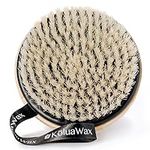 KoluaWax Exfoliating Brush, Body Scrubber for Wet or Dry Brushing, Waxing Prep for Skin and Ingrown Hair, Soft Bristle for Scrubbing, Lymphatic Drainage and Blood Circulation Improvement