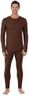 Cuddl Duds Mens Thermal Underwear - Cold Weather Heavyweight Base Layer 2-Piece Set - Moisture-Wicking Long Johns - Winter Clothes- Brown - Medium