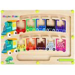 Pincush Magnetic Colour and Number Maze Montessori Wooden ToysCounting Matching GamesEducational Learning Toys for Preschoolers Gift for 3 4 5 6 7 Years Old Girls and Boys