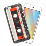 CUBICER Cassette Retro Style Phone Case Shockproof Cases Gifts Transparent Cover Clear Soft Design for Men Audio Music Lovers Compatible with iPhone 6 Plus / 6s Plus