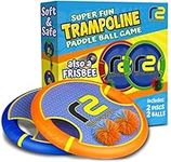 Bouncy Paddle Ball Game & Frisbee Disc: Outdoor Games for Kids Frisbees Toss and Catch Stringy Balls Set for Yard Games, Beach Games & Pool Outside Toys for Kids All Ages. Toy Gifts for Boys & Girls