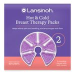 Lansinoh Hot & Cold Breast Therapy Gel Pads - 2 Pack with Soft Covers - Breastfeeding Compress - Helps Relieve discomfort from Common Breast Feeding Conditions - Hospital Bag Maternity Essentials