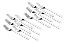 KOKO Jazz Premium Silver Steel Fork Set of 12 | Durable, Rust-Resistant, Perfect for Everyday Use and Special Occasions | Dinner Fork for Home/Kitchen, Silver Finish