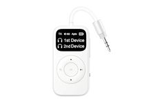 SoundSync Pro Bluetooth Transmitter & Receiver for Airplane, Easy Setup Bluetooth Audio Transceiver for 2 BT Devices, Volume Control, RCA for TV