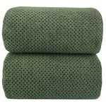 YTYC Towels,39x78 Inch Oversized Bath Sheets Towels for Adults Luxury Bath Towels Extra Large Sets for Bathroom Super Soft Microfiber Shower Towels 80% Polyester(Olive Green,2 Piece)