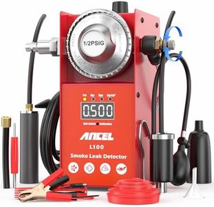 ANCEL L100 Automotive Smoke Machine Leak Detector, EVAP Vacuum Smoke Leak Tester with Digital Pressure Gauge for Pipeline Fuel Exhaust Leak Test, Smoke Tester Automotive for 12V Cars System