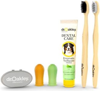 Dr. Oakley Total Dental Care Kit for Dogs: Minty Fresh -Toothpaste, Brushes, and Case, 1 Count -Natural