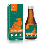 LICKICIOUS Multivitamin Syrup for Dogs & Cats 200ml | 36 Active Ingredients for Improved Energy, Boost Immunity | Vitamins & Minerals for Enhanced Growth | Chicken Flavour Supplement/Tonic for Pets
