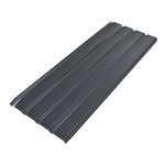 Mondeer Roof Sheets 12PCS, Roofing Tiles, Trapezoidal Color Steel Plate Cladding Galvanized Metal 115 * 45CM for Replacing on Carport Canopy Greenhouse Billboard, Grey