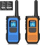 AWANFI Rechargeable Walkie Talkies for Kids Adults 2 Pack, Long Range with 16 Channels 2-Way Radio LCD Display, USB Type C with VOX for Adventure Game, Hiking, Cycling