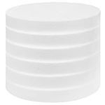Belle Vous Craft Foam Circles (6 Pack) - 20cm / 8 Inches Diameter, 2.5cm / 1 Inch Thick - Round Polystyrene Foam Discs for Modelling, School Projects, Sculptures, Floral Arrangements, Arts and Crafts
