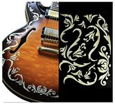 Inlay Stickers for Guitars & Bass - Bob Weir's Cowboy Fancy Vines - Aged White Pearl