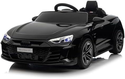 LALAHO Voiture véhicule électrique Enfant Audi avec Télécommande 2.4G, 12 V Véhicule électrique Enfant 2 Portes avec MP3 (Noir)