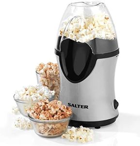 Salter EK2902 Electric Popcorn Maker – Includes Measuring Cup, No Oil, Homemade Fresh Popcorn in Under 3 Minutes, Uses Hot Air, Healthy Snacking, Detachable Cover, for Movie Nights, Parties, 1200W