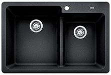 Blanco 441604 Grandis 33" Double Basin Drop In or Undermount Granite Composite Kitchen Sink with 60/40 Split