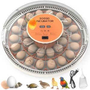 HOWOOIUA 30 Egg Incubator with Automatic Egg Turning, Temperature Control and Humidity Monitor Incubators for Hatching Eggs, Chicken, Ducks, Goose, Pigeon, Quail, Parrot Incubator for Farm, Lab